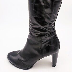 Sundance Raquel Black Leather Knee High Boots EU41 - Made in Italy